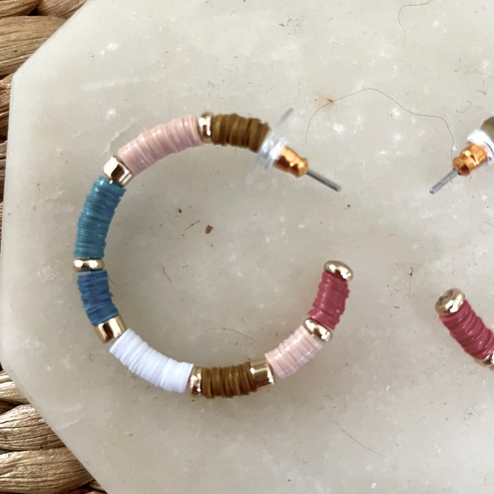 J Crew Acrylic Boho Beaded Earrings - Picture 3 of 3